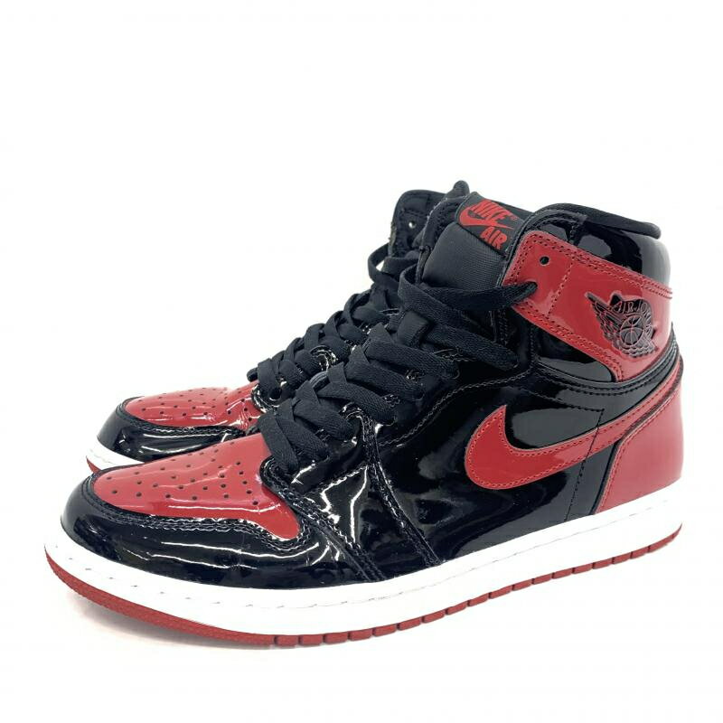 【中古】NIKE AIR JORDAN1 High OG Patent Bred 27.5cm 555088-063 ナイキ 92