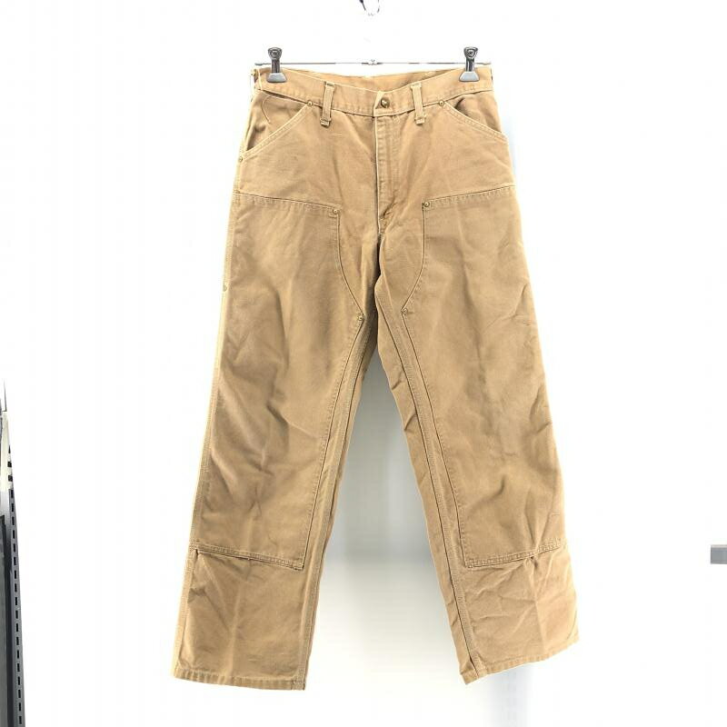 【中古】Carhartt 80s ダブルニー ペインターパンツ キャメル W34L36 状態考慮 カーハート[24]