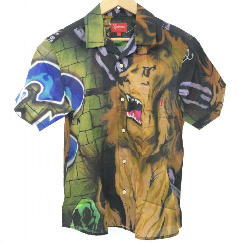 【中古】SUPREME Lee Quinones 18SS Lion's Den Shirt S 　シュプリーム[66]