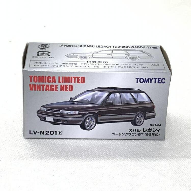 【中古】1/64 トミーテック TLV-N201b レガシィ ツーリングワゴン (黒/グレー)[19]