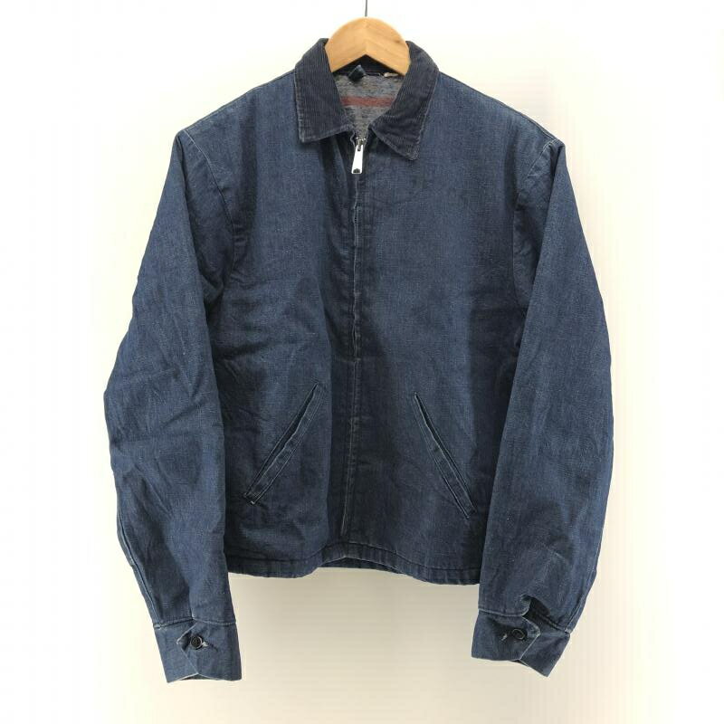 [Used] Brand Unknown, 60s-70s Stenciled Denim Jacket, Size S-M (approx.), Indigo, PRIDE Zipper [24]