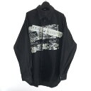 【中古】Ground Y Basic Shirt English Newspaper×Antique Flower Pa サイズ3 GT-B19-020 グラウ...