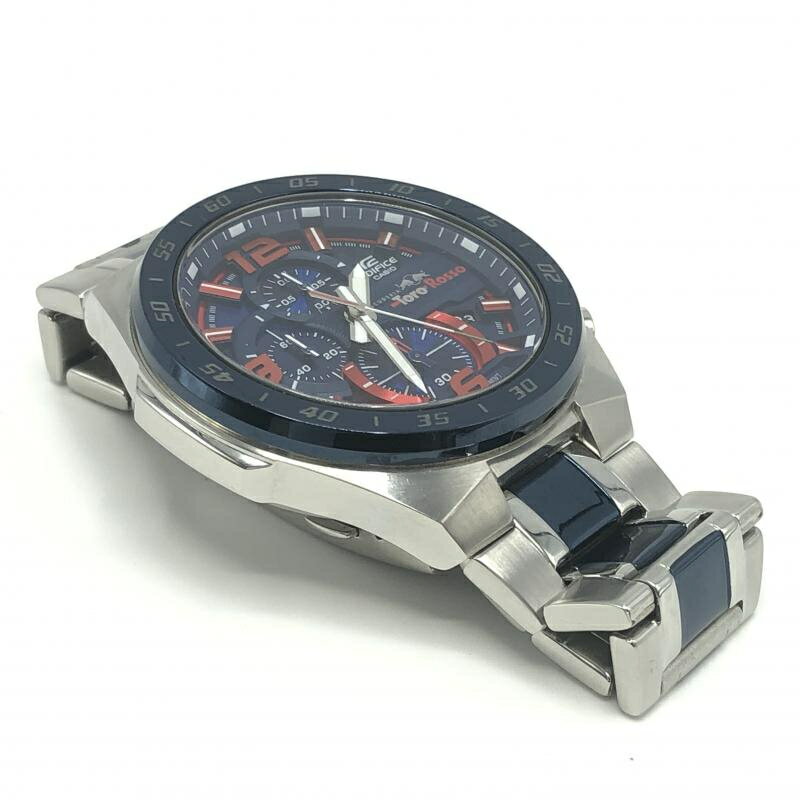 【中古】CASIO EDIFICE スクーデリア・トロ・ロッソ リミテッドエディション 腕時計 EFR-564TR シルバー ブルー レッド カシオ エディフィス[10]