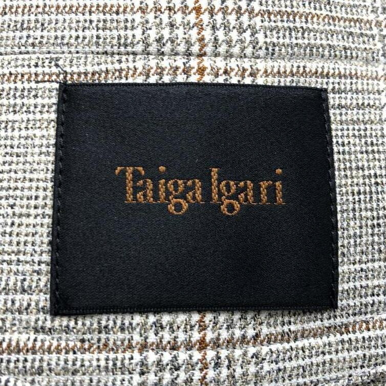 【中古】Taiga Igari チェックジャンプスーツ M ベージュ タイガイガリ[10]