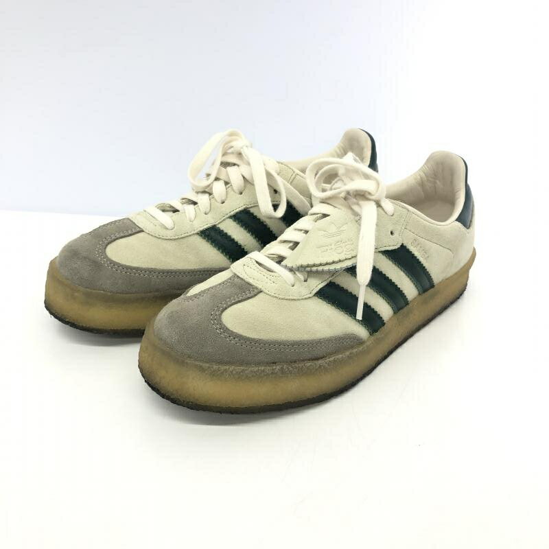 【中古】Ronnie Fieg × Clarks × adidas Samba White/Green　ID7297　26cm　ロニー・ファイグ　クラークス　アディダス　サンバ[66]