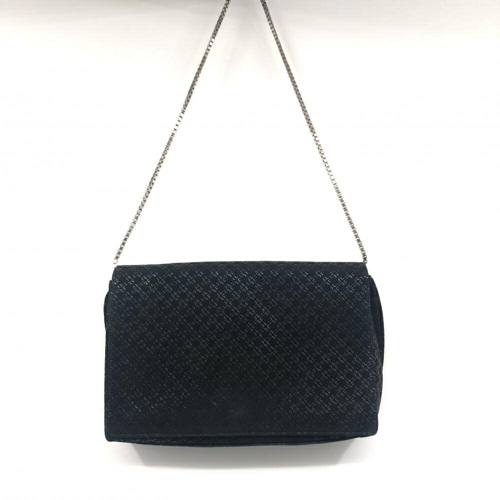 【中古】SALVATORE FERRAGAMO チェーンショルダーバッグ ブラック AQ-21 8761[79]