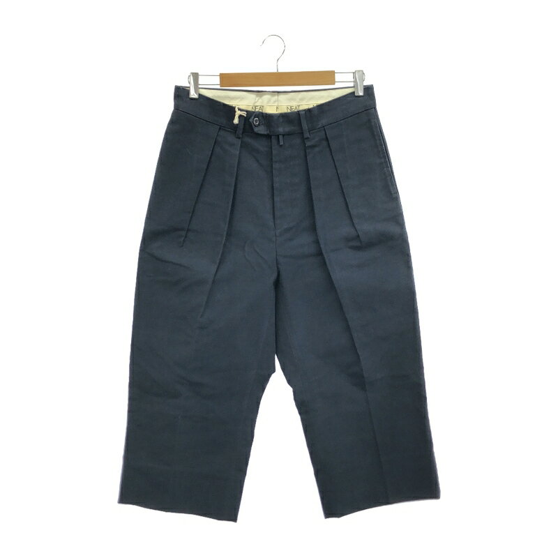 【中古】NEAT 21AW Cotton Cashmere Moleskin Wide サイズ46 ネイビー 21-02CMW ニート コットン モールスキン ワイドパンツ[19]