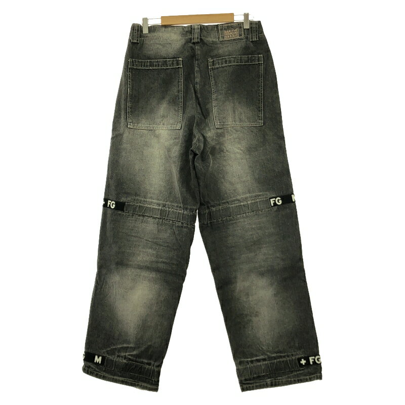 【中古】MARITHE FRAN COIS GIRBAUD 90～00s シャトルパンツ ブラック size 34 マリテフランソワジルボー デニム[24]