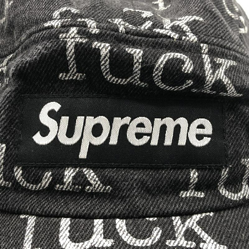 【中古】Supreme 13SS Fuck Denim Camp Cap ブラック シュプリーム[10]