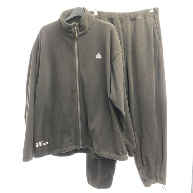 【中古】FreshService　フリースセットアップ　ブラウン　L　フレッシュサービス[66]