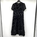 【中古】robe de chambre COMME des GARCONS ベロアシースルーワンピース RO-040300 ブラック サイズ記載なし ローブドシ...