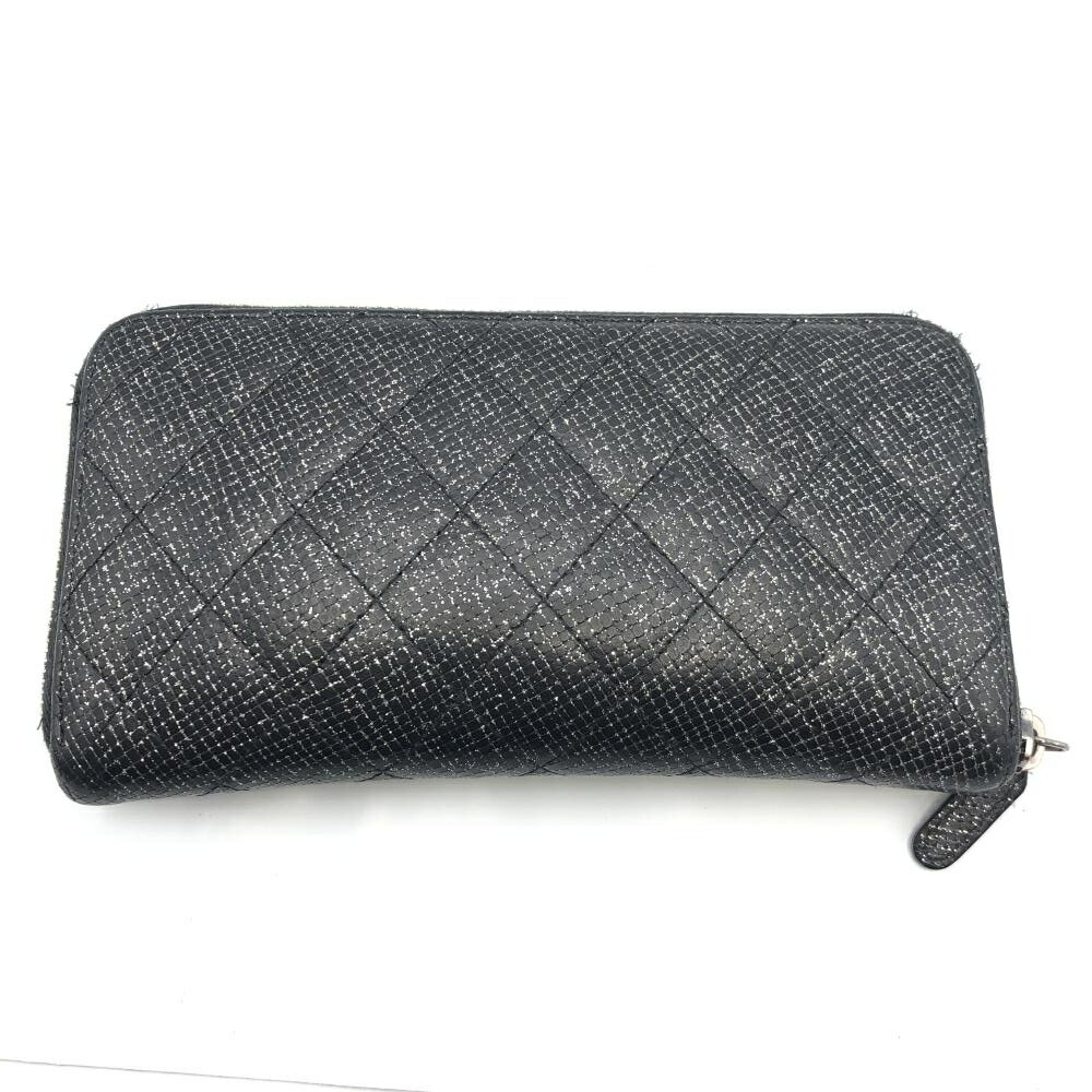 【中古】CHANEL チェーンミーマトラッセ キャビアスキン ラウンドジップウォレット A800003　シャネル[17]
