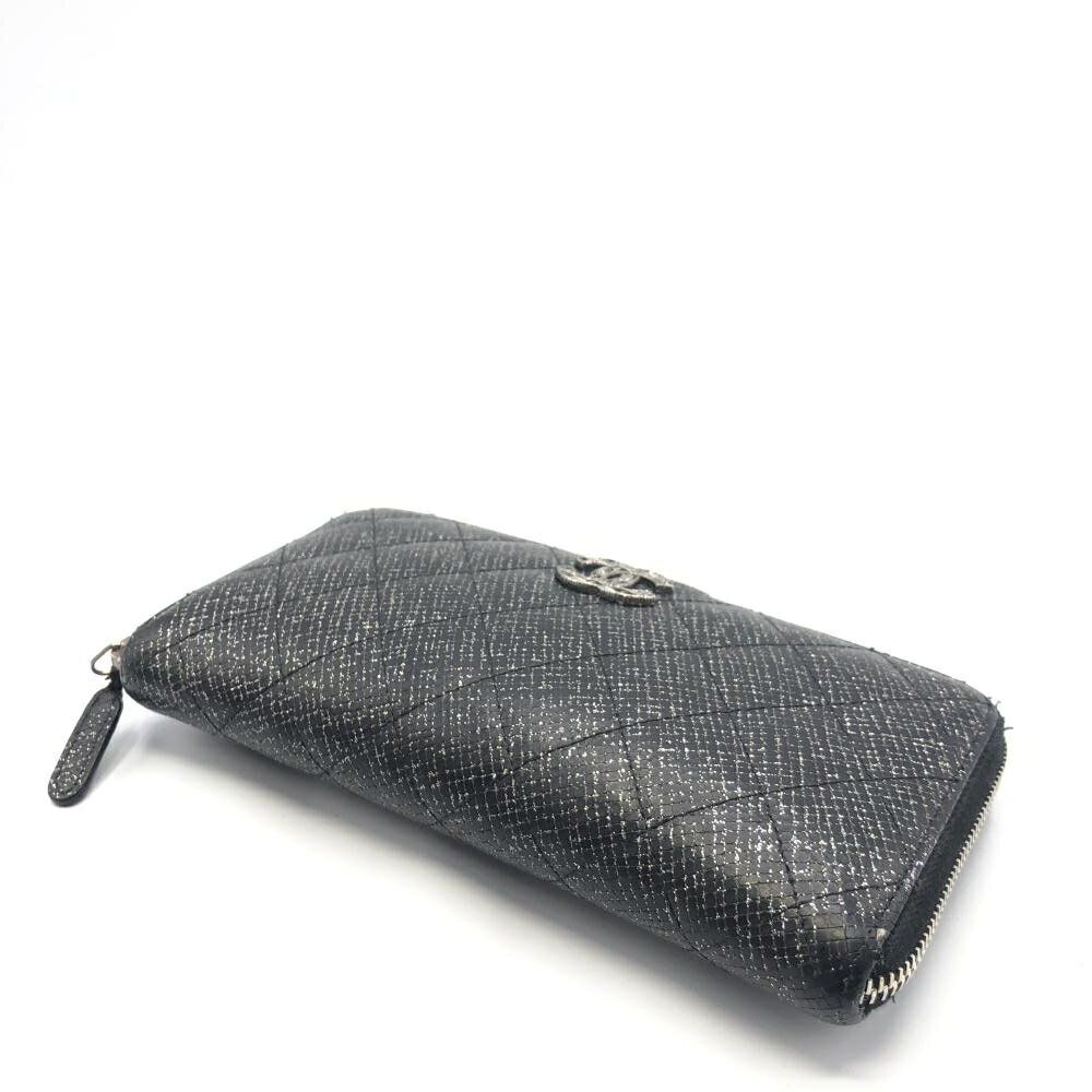【中古】CHANEL チェーンミーマトラッセ キャビアスキン ラウンドジップウォレット A800003　シャネル[17]