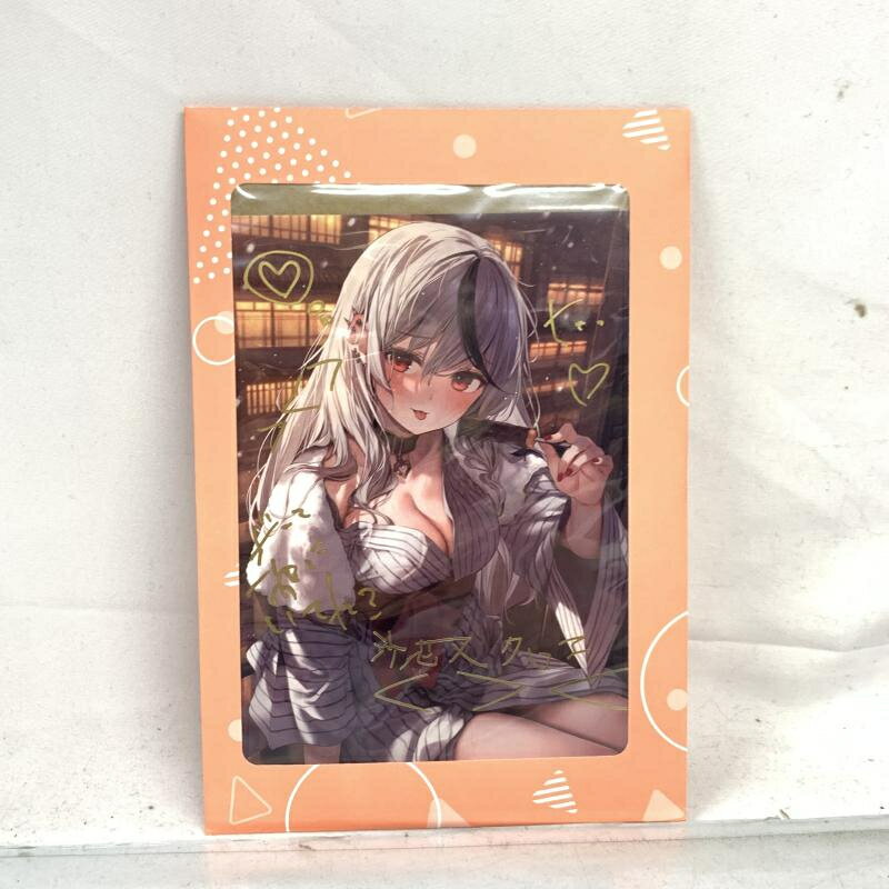 【中古】未開封)沙花叉クロヱ直筆メッセージ&箔押し複製サイン入り「パセリ描き下ろし ポストカード」[..