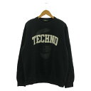 【中古】UNDER COVER SWEAT FACE TECHNO フロントロゴスウェットトレーナー ブラック サイズ5 UC2C4891-2 アンダーカバー ...