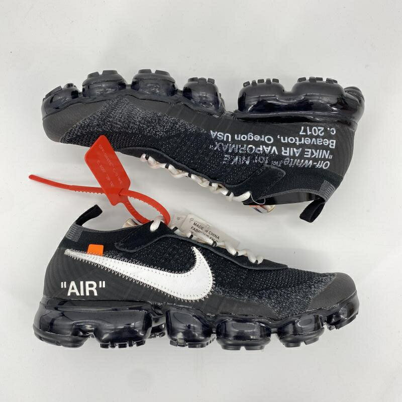 【中古】Off-White × NIKE Air Vapormax The Ten スニーカー 26.5cm AA3831-001 ブラック ホワイト オフホワイト ナイキ[10]