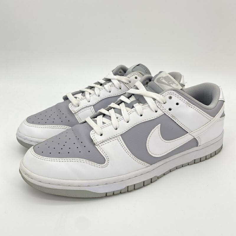 【中古】NIKE DUNK Low Grey and White スニーカー 28cm DJ16188-003 ホワイト グレー ナイキ[10]
