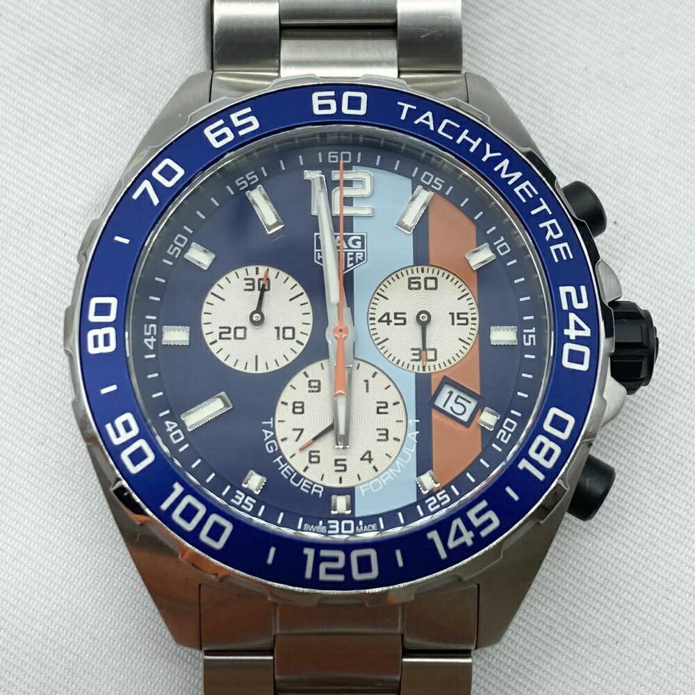 【中古】TAG Heuer GULF SPECIAL EDITION FORMULA 1 CAZ101N タグホイヤー ガルフ クロノグラフ クオーツ ブルー[19]