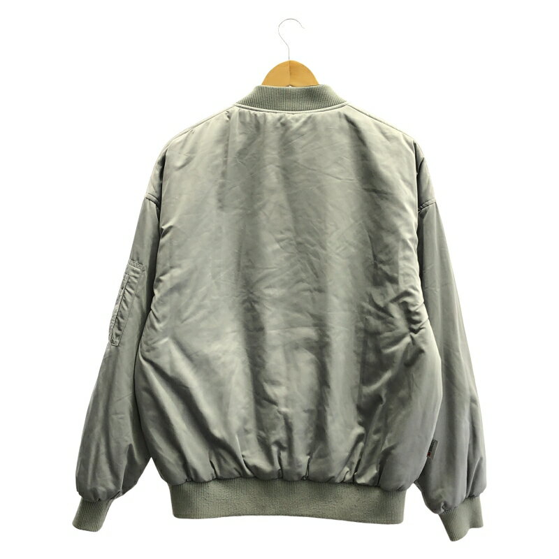 【中古】TIGHTBOOTH MA-1 ジャケット/スカジャン サイズL ブラック グレー タイトブース[19]