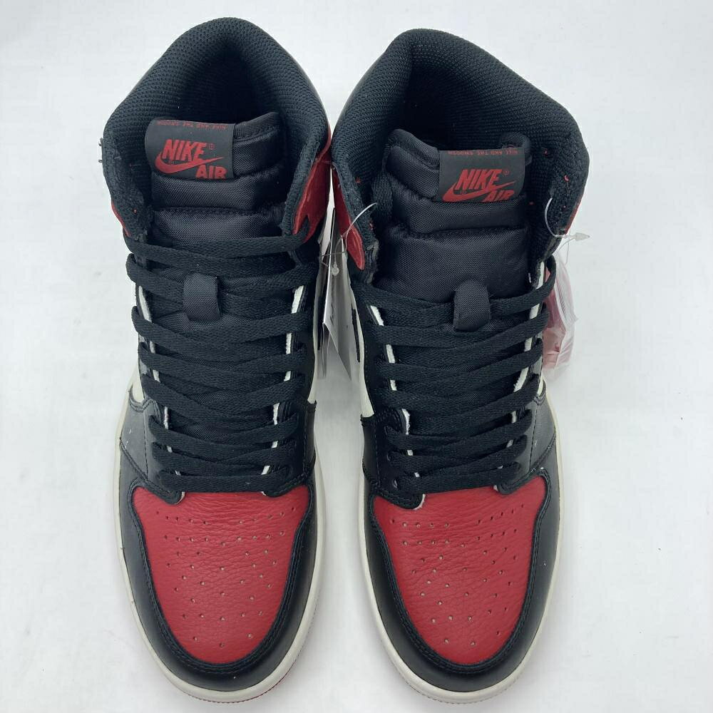 【中古】NIKE AIR JORDAN 1 RETRO HIGH OG Bred Toe サイズ28cm 555088-610 ※ラメ...