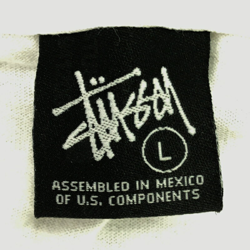 【中古】00s Stussy × WTAPS World Tour Design Tee サイズL ホワイト シミ有 ステューシー ダブルタップス オールド[17]