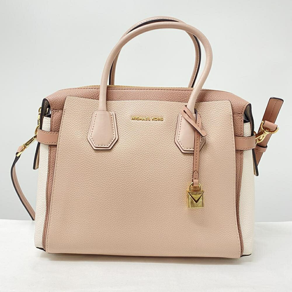 【中古】MICHAEL KORS ベルテッドショルダーバッグ サッチェルピンク 30S9GM9S2T マイケルコース [17](4)