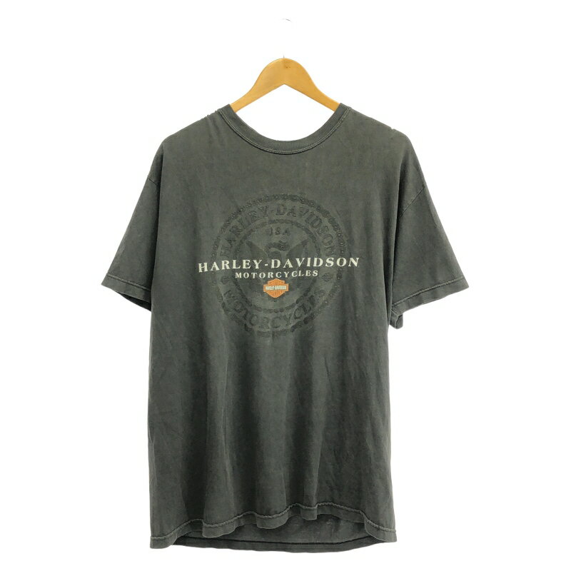 【中古】オールド HARLEY-DAVIDSON Tシャツ L 黒 ハーレーダビットソン[91]