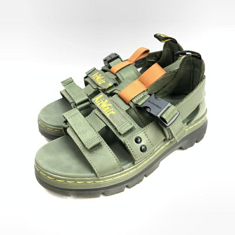 【中古】Dr.Martens PEARSON サンダル 26cm カーキ ドクターマーチン[92]