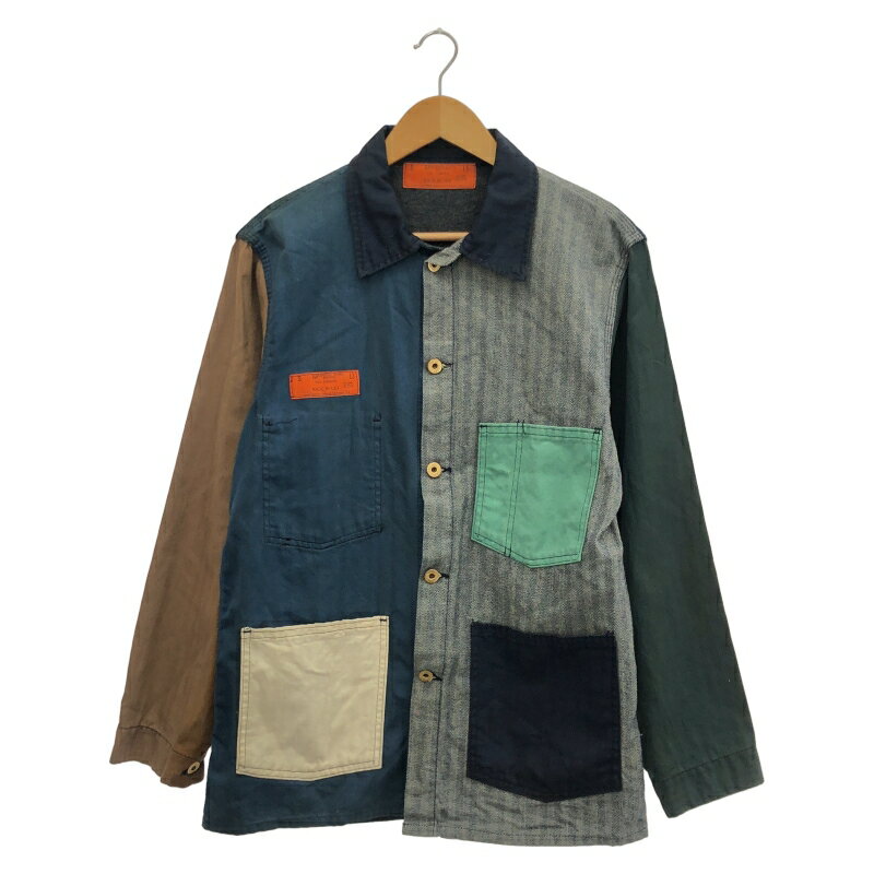 【中古】ユニバーサルオーバーオール クレイジーパターン カバーオール サイズS 汚れあり[91]