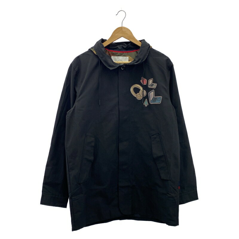 【中古】HERSCHEL SUPPLY ナイロンパーカージャケット サイズM 黒 ハーシェルサプライ[91]