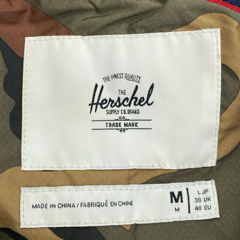 【中古】HERSCHEL SUPPLY ナイロンパーカージャケット サイズM 黒 ハーシェルサプライ[91]