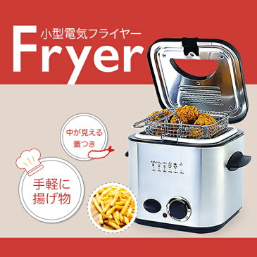 卓上フライヤー フライヤー 家庭用 コンパクトフライヤー 揚げ物 揚げもの からあげ 串カツ 串揚げ エビフライ 天ぷら ポテトフライ フライドチキン 送料無料 お宝プライス ###フライヤー100CO###