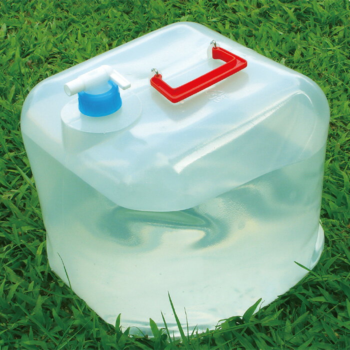 ウォータータンク 5個セット 折りたたみ 20リットル 20L 水 タンク ポリタンク 給水タンク 給水袋 飲料水袋 貯水タンク コンパクト コック付き 頑丈 テント 重り ウォーターウェイト ウェイト 防災 送料無料 ###タンクWA20Bx5個◆###