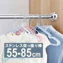 \5月14日当店5倍+祝勝2倍+最大3,000円OFF!/突っ張り棒 つっぱり棒 伸縮棒 幅55-85cm 耐荷重25kg ステンレス 突っ張り棚 強力 物干し...