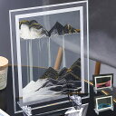 【10%OFFクーポン！1日限定】サンドピクチャー 砂絵 置き型 3D アート 流れる 砂時計 絵画 ...