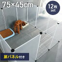 \5月25日超得!抽選でP100%+最大3000円OFF!/ペットサークル ペットフェンス ペットパーテーション ペットゲート クリア 75×45cm 12枚組...
