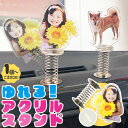 アクスタ スプリング 子供 愛犬 うちの子グッズ プレゼント ギフト 写真 オリジナルグッズ オーナーズグッズ 赤ちゃん思い出 車 ダッシュボード 飾り 揺れる ゆれる デスク 記念品 メモリアル ###揺れアクスタLTH-4CM###