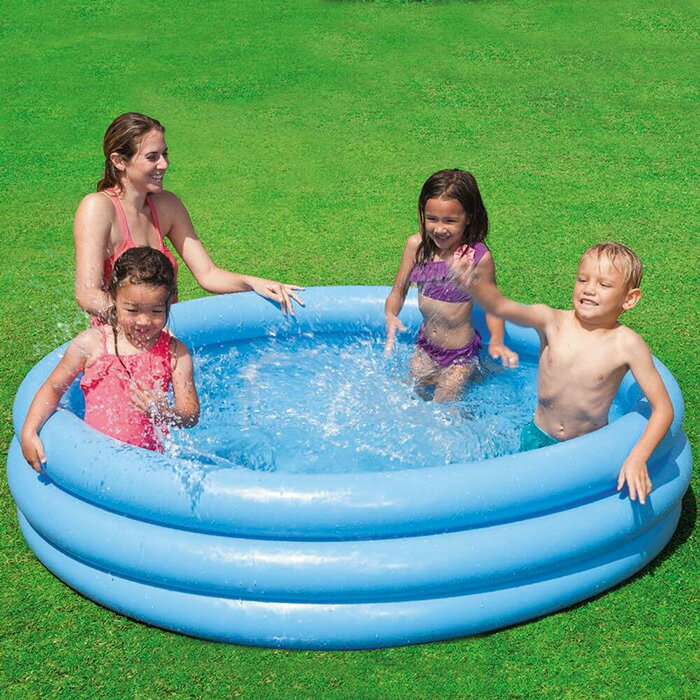 ビニールプール 丸型プール 168×38cm 3気室 家庭用 プール エアープール 円形 幼児プール 子供用 キッズ 大型 ベビープール ベランダ 自宅 マンション 屋外 リゾート お庭 バルコニー 水遊び ファミリープール 家庭 子供 送料無料　###プール58446###