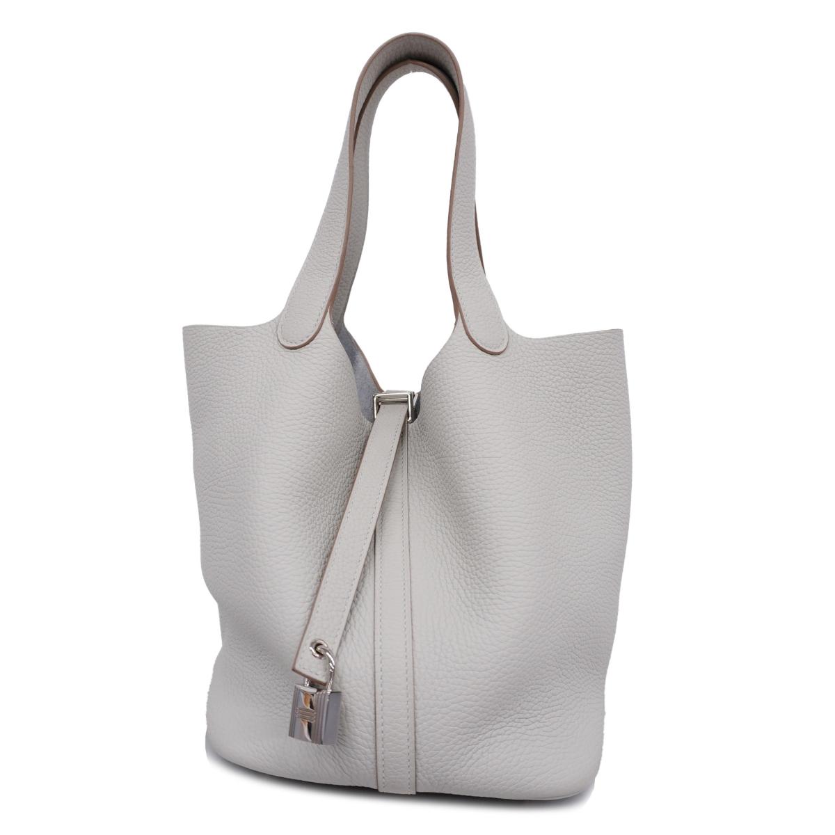 【3dd3847-g】エルメス ハンドバッグ/ピコタンロックMM/Y刻印/トリヨンクレマンス/ブルーペール/シルバー金具 【中古】 レディースのサムネイル