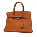 ★SALE【4td4273-g】エルメス ハンドバッグ バーキン30 トゴ フォーブ シルバー金具 □I刻印【中古】レディース