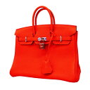 ★SALE【5ab1202-g】エルメス ハンドバッグ バーキン25 トゴ ルージュクー シルバー金具 Z刻印【中古】レディース