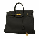 ★SALE【5ae4724-e-g】エルメス ハンドバッグ バーキン40 トゴ ブラック ゴールド金具 U刻印【中古】メンズ