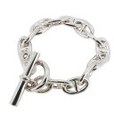 ★SALE【5jdb0322】エルメス ブレスレット シェーヌダンクル TGM 13コマ シルバー925【中古】メンズ
