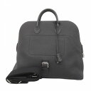 ★SALE【5dc3550】エルメス ハンドバッグ ボリードバックパック トゴ スイフト ブラック シルバー金具 W刻印【中古】メンズ