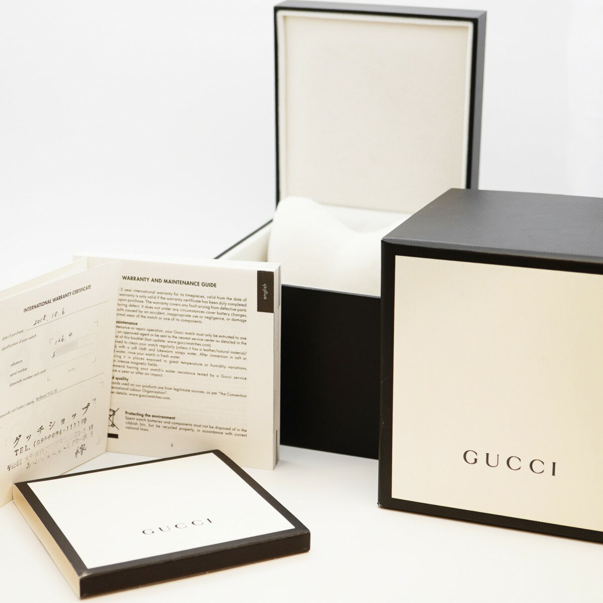 【5wwf0109】グッチ ル　マルシェ　デ　メルヴェイユ 126.4 黒文字盤【中古】腕時計 メンズ