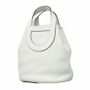 ★SALE【5fd4710】エルメス ハンドバッグ インザループ23 トリヨンクレマンス ニューホワイト シルバー金具 B刻印【中古】レディース