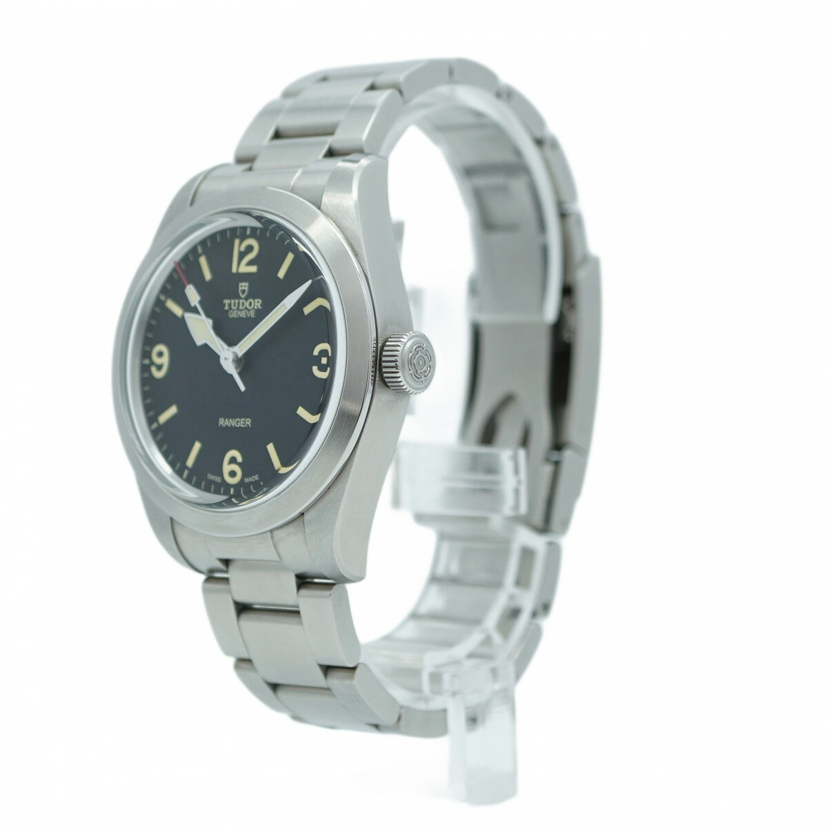 【5wwf0304】チュードル レンジャー 79950 黒文字盤【中古】腕時計 メンズ