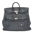 ★SALE【5gc0713-1-g-h】エルメス ハンドバッグ オータクロア50マルチポケット トゴ キャバン シルバー金具 B刻印【中古】メンズ