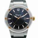 ★SALE【5wwg0289】フェラガモ F-80 SFHY00120 黒文字盤【中古】腕時計 メンズ