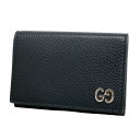 ★SALE【5hb1520】グッチ 名刺入れ 473923 レザー ブラック シルバー金具【中古】メンズ